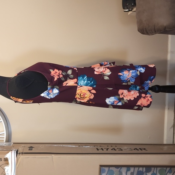 BCXdress Ruffled Look Floral Pattern Dress - Picture 2 of 5